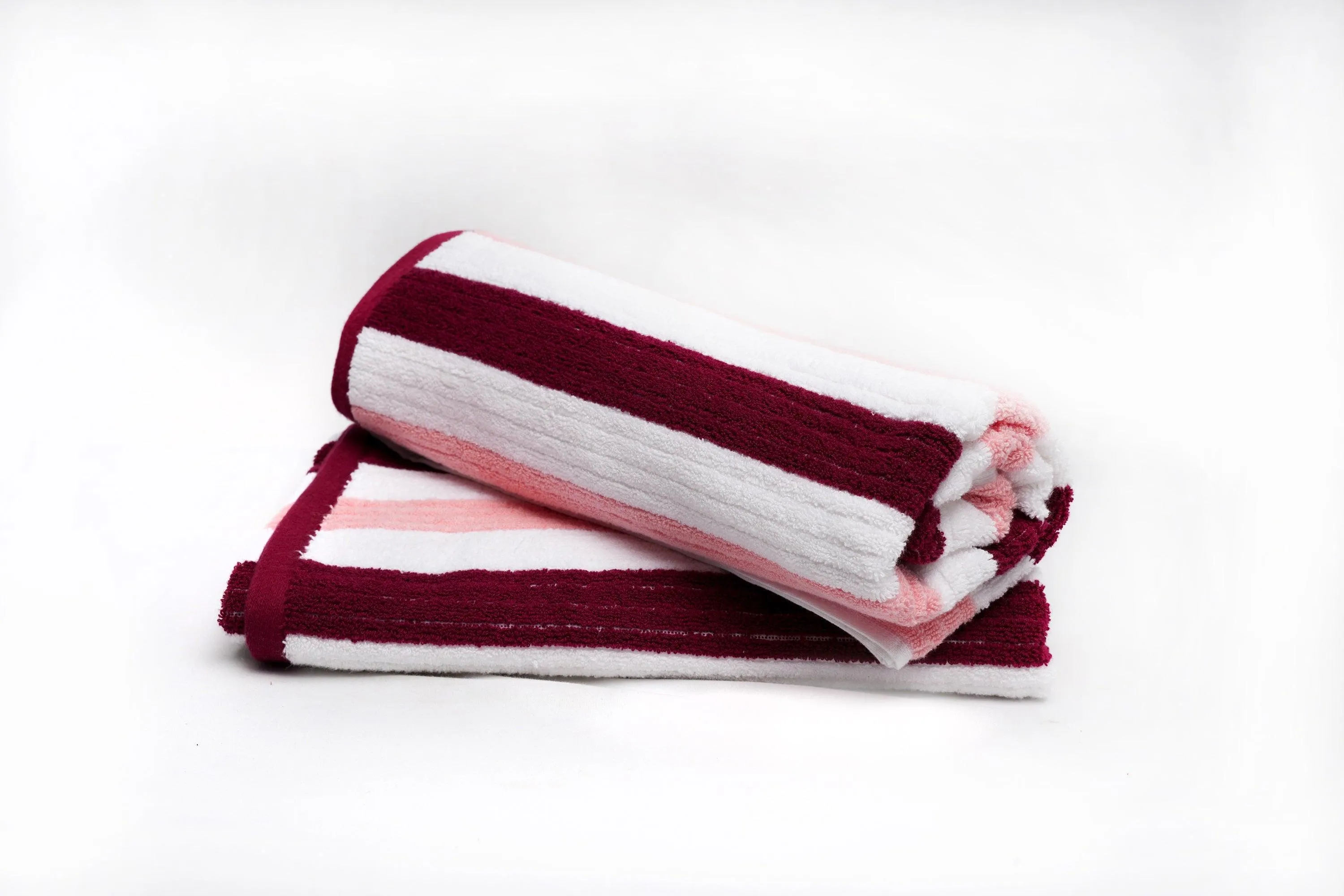 2x Large Striped Bath Towels  (70x140 CM)