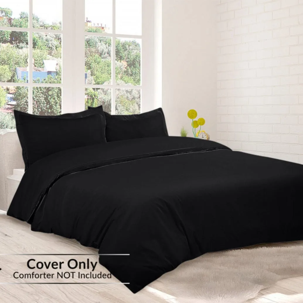 3-Piece Set: Royal Linens Double Brushed Full Duvet Covers With Zipper Closure