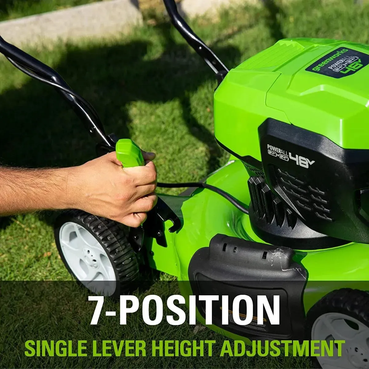 48V (2x24V) 19" Cordless Battery Push Lawn Mower w/ Two (2) 4.0Ah Batteries & Dual Port Rapid Charger