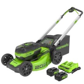 48V (2x24V) 20" Cordless Battery Push Mower w/ (2) 4.0Ah USB Batteries & Charger