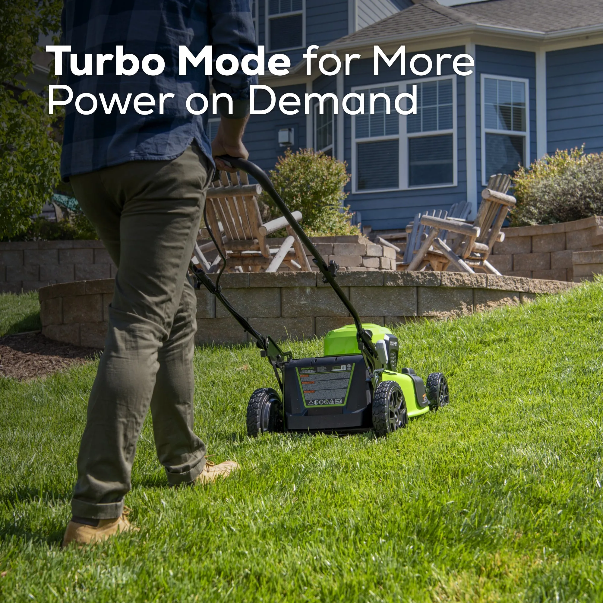 48V (2x24V) 20" Cordless Battery Push Mower w/ Two (2) 4.0Ah USB Batteries & Dual Port Rapid Charger