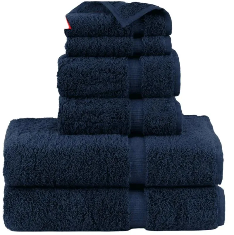 6 Pieces Towel Set - 2 Bath, 2 Hand & 2 Washcloths