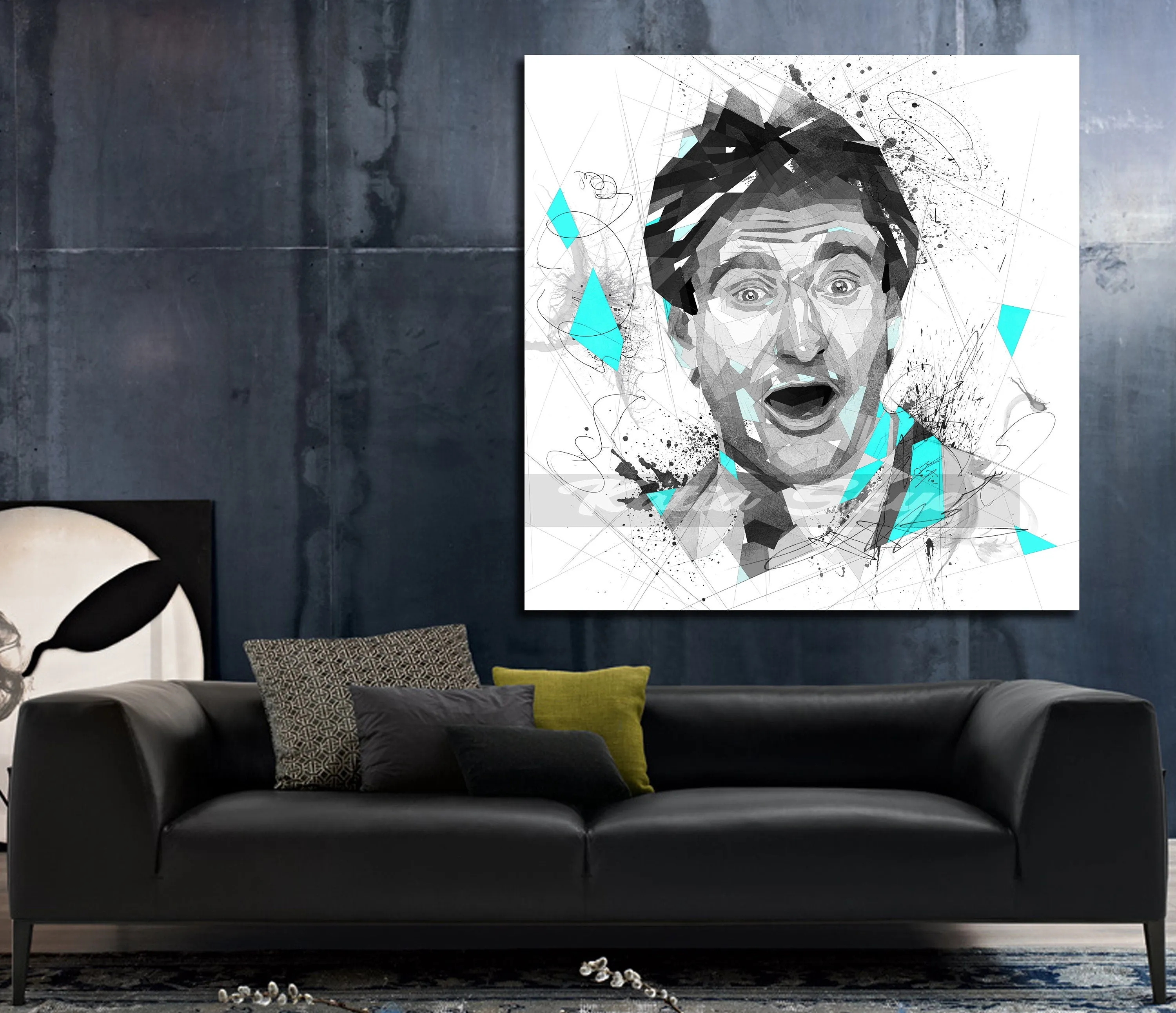 Abstract Canvas Wal Art Movie Poster Inspired By Robin Williams // MOV-RW01