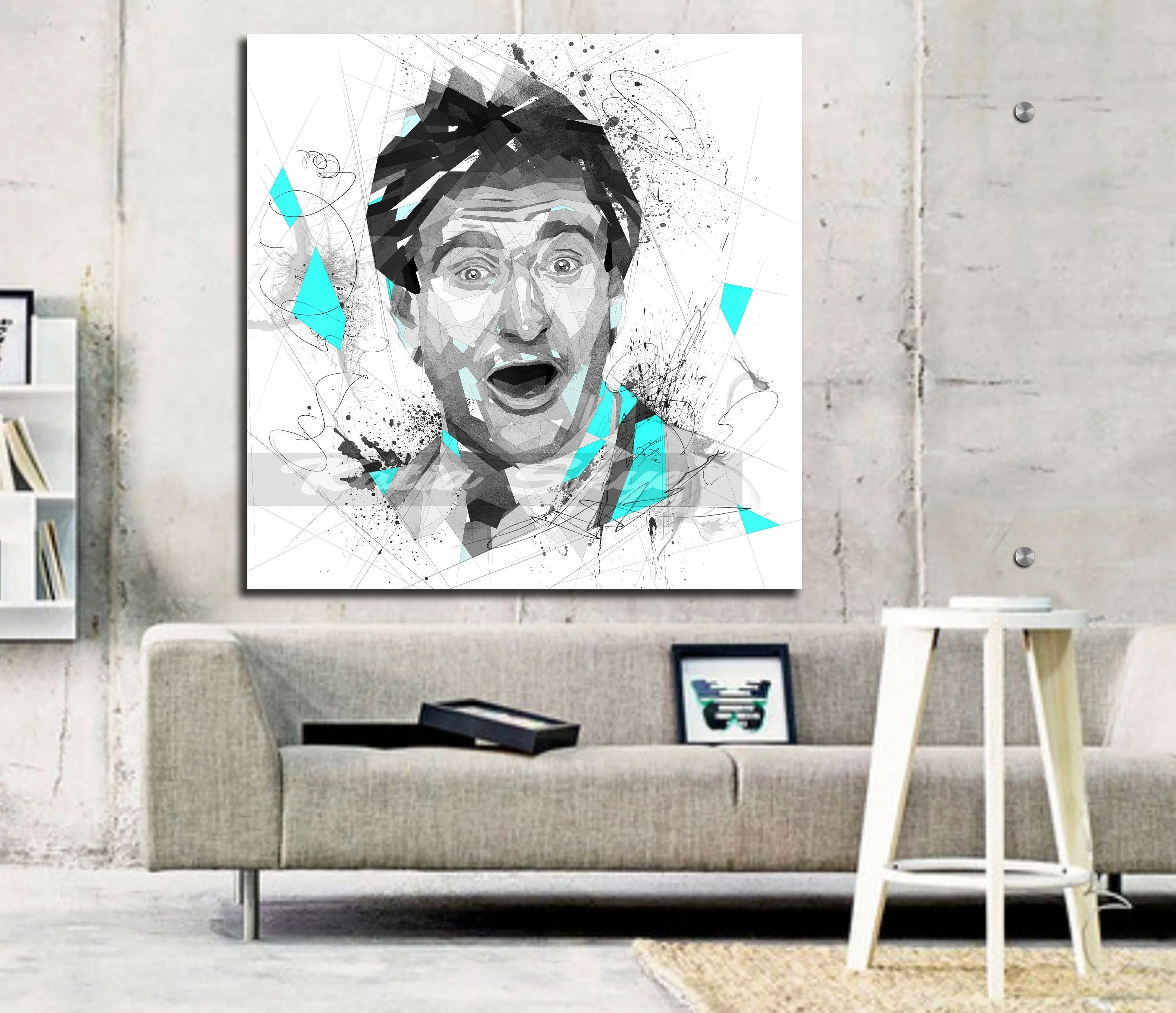 Abstract Canvas Wal Art Movie Poster Inspired By Robin Williams // MOV-RW01