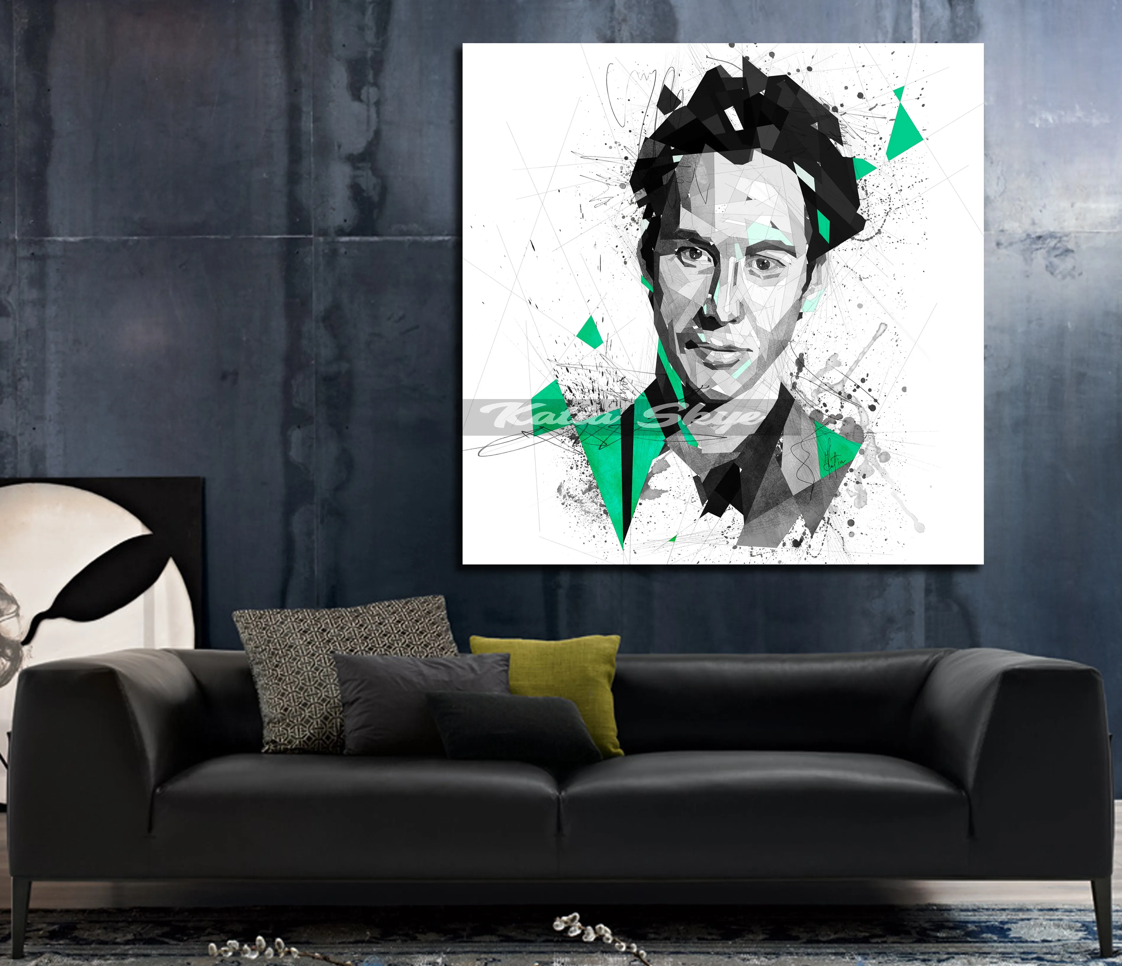 Abstract Canvas Wall Art Movie Poster Inspired By Keanu Reeves // MOV-KR01