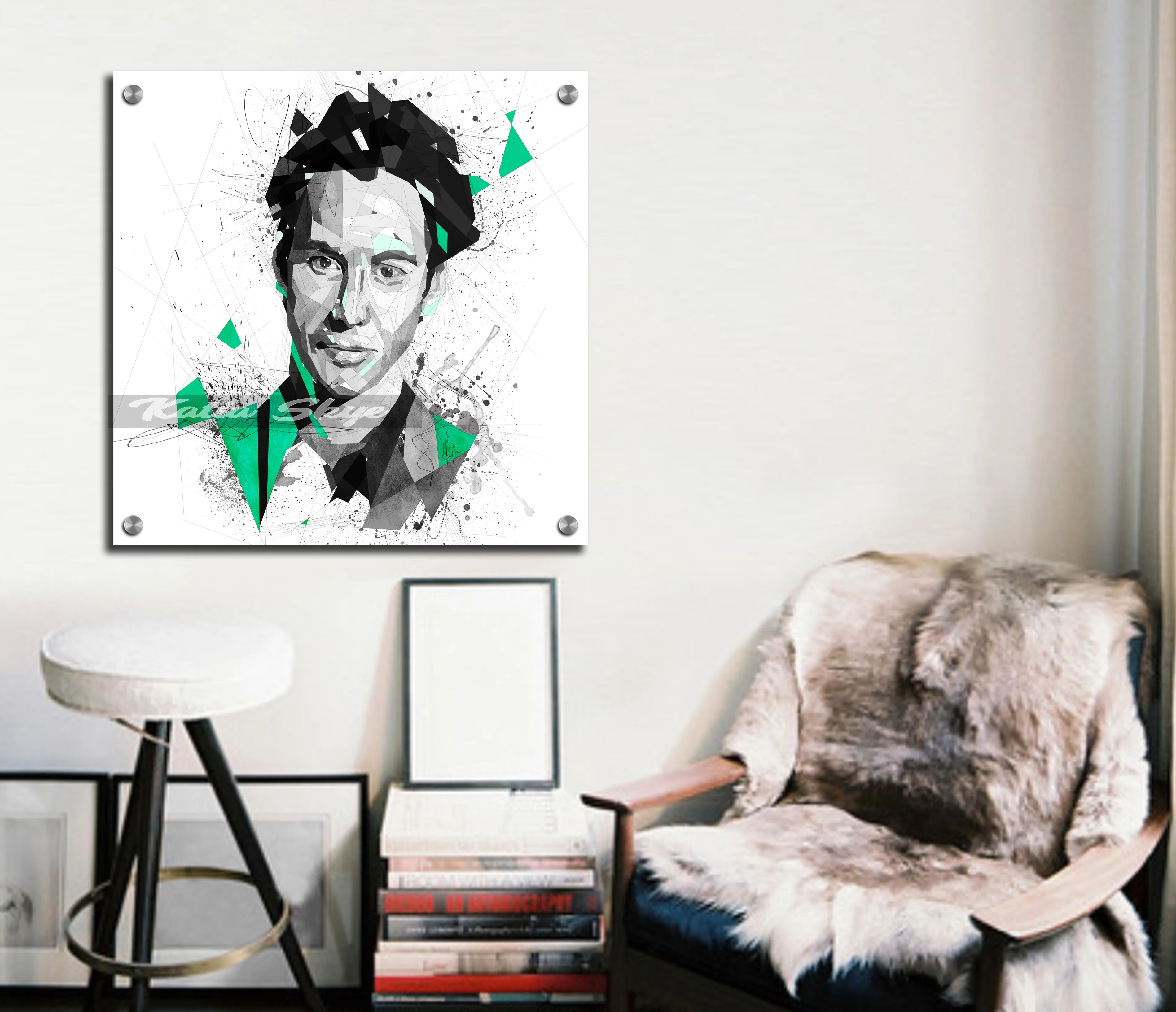 Abstract Canvas Wall Art Movie Poster Inspired By Keanu Reeves // MOV-KR01