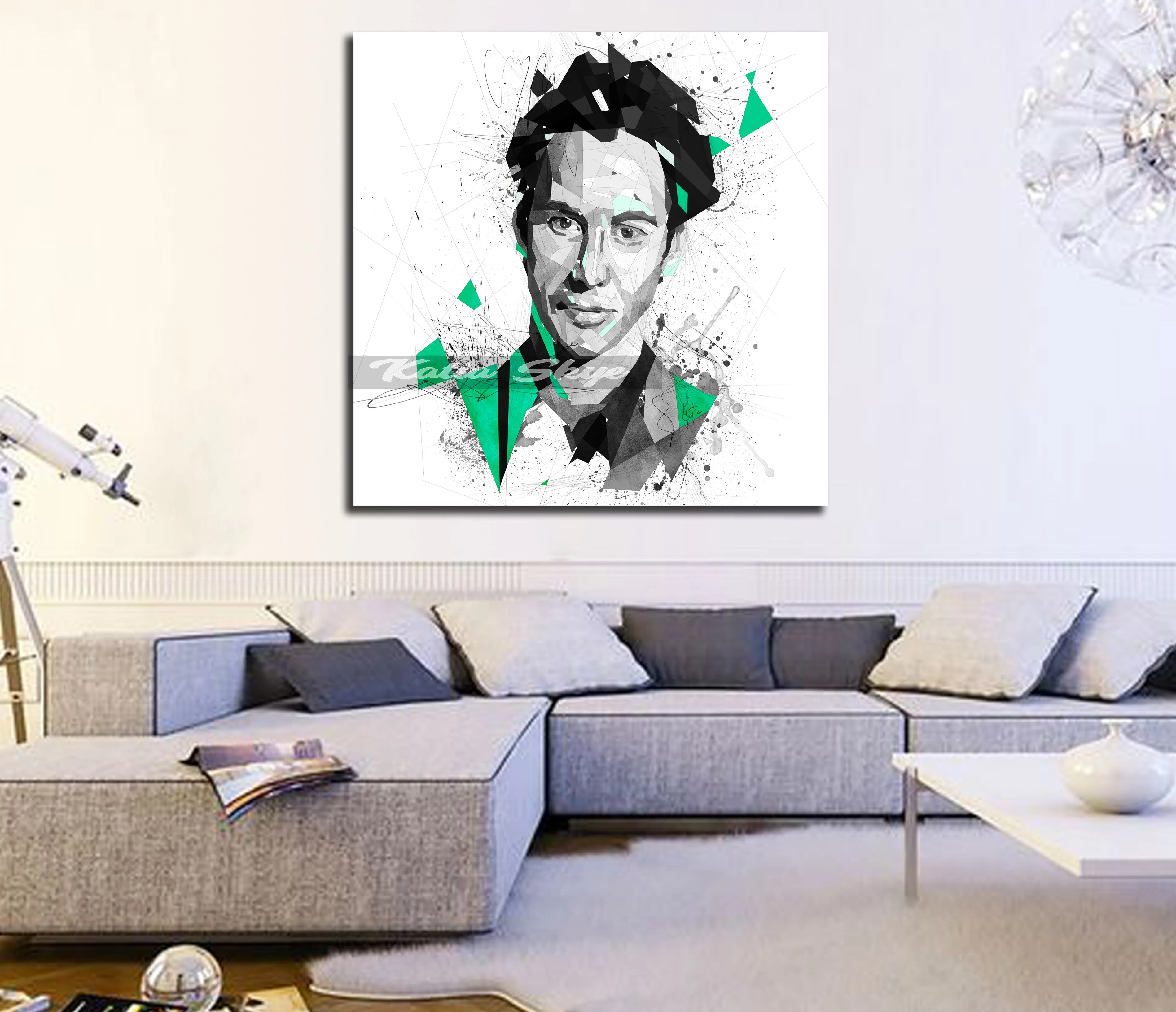 Abstract Canvas Wall Art Movie Poster Inspired By Keanu Reeves // MOV-KR01