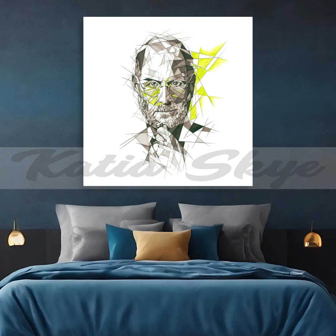 ABSTRACT FAMOSE PEOPLE WALL ART INSPIRED BY STEVE JOBS // FAM-SJ00