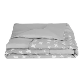 Aden Anais On-The-Go Cotton Weighted Blanket - Grey Cross-Hatch