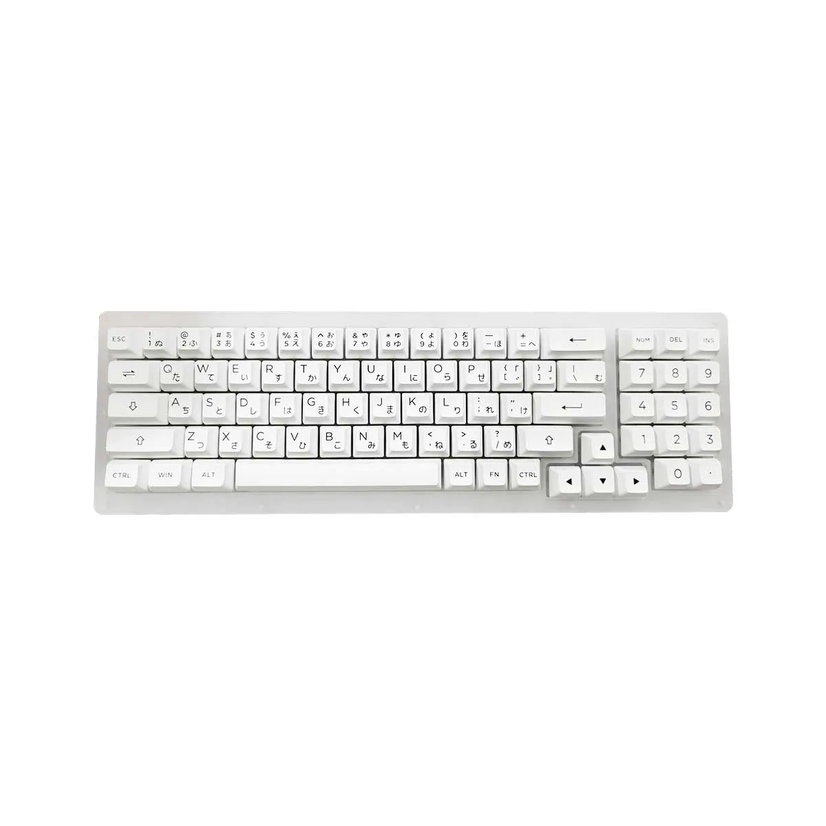 AKKO ACR98 MINI RGB HOT-SWAPPABLE ACRYLIC MECHANICAL KEYBOARD BLACK ON WHITE (JELLY WHITE SWITCH)