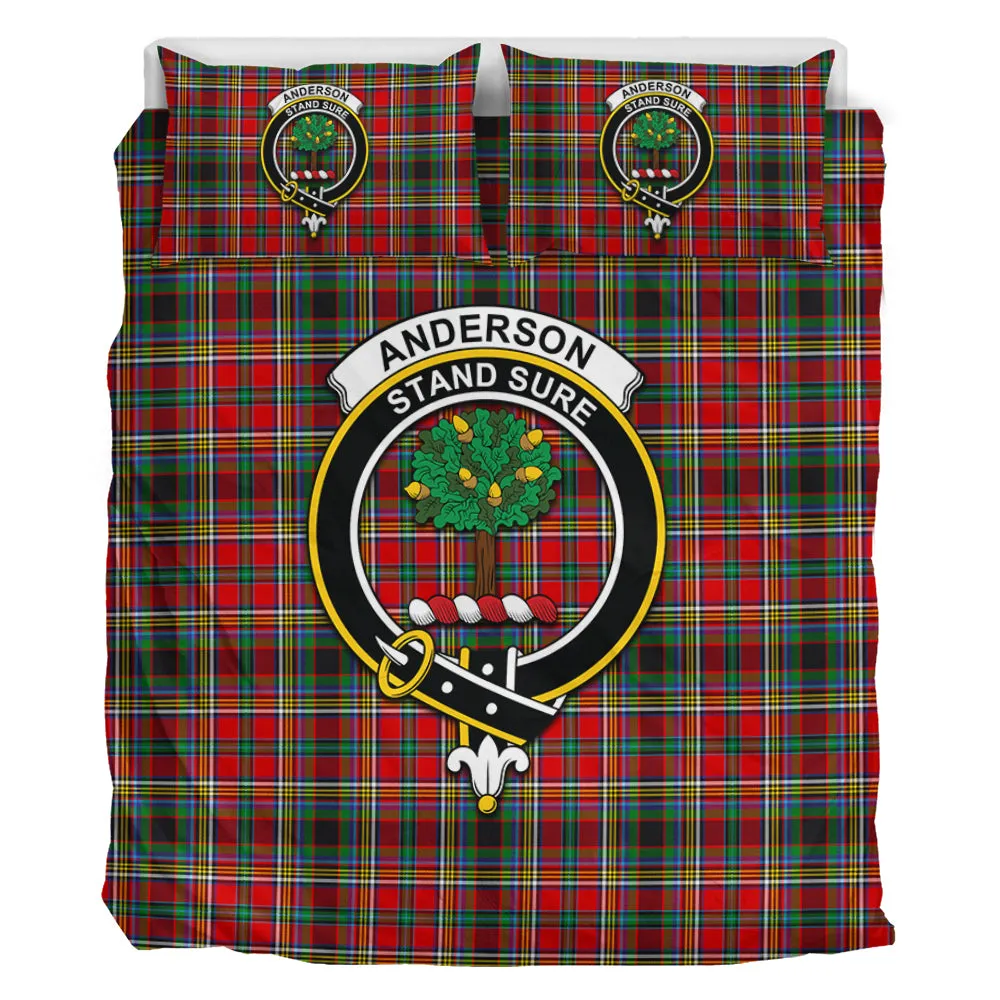 Anderson of Arbrake Tartan Bedding Set with Family Crest