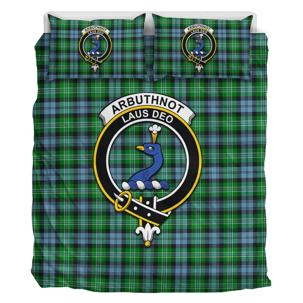 Arbuthnot Ancient Tartan Bedding Set with Family Crest