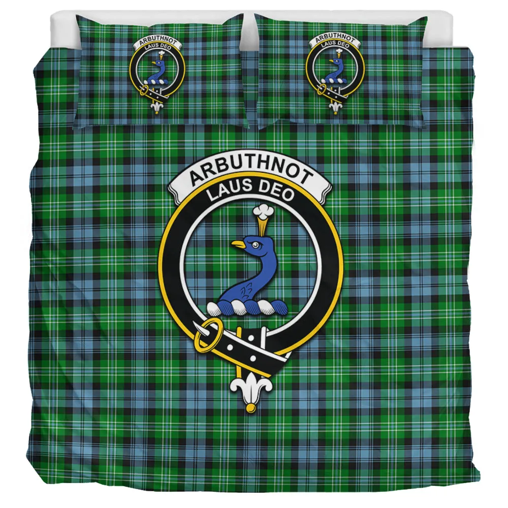 Arbuthnot Ancient Tartan Bedding Set with Family Crest