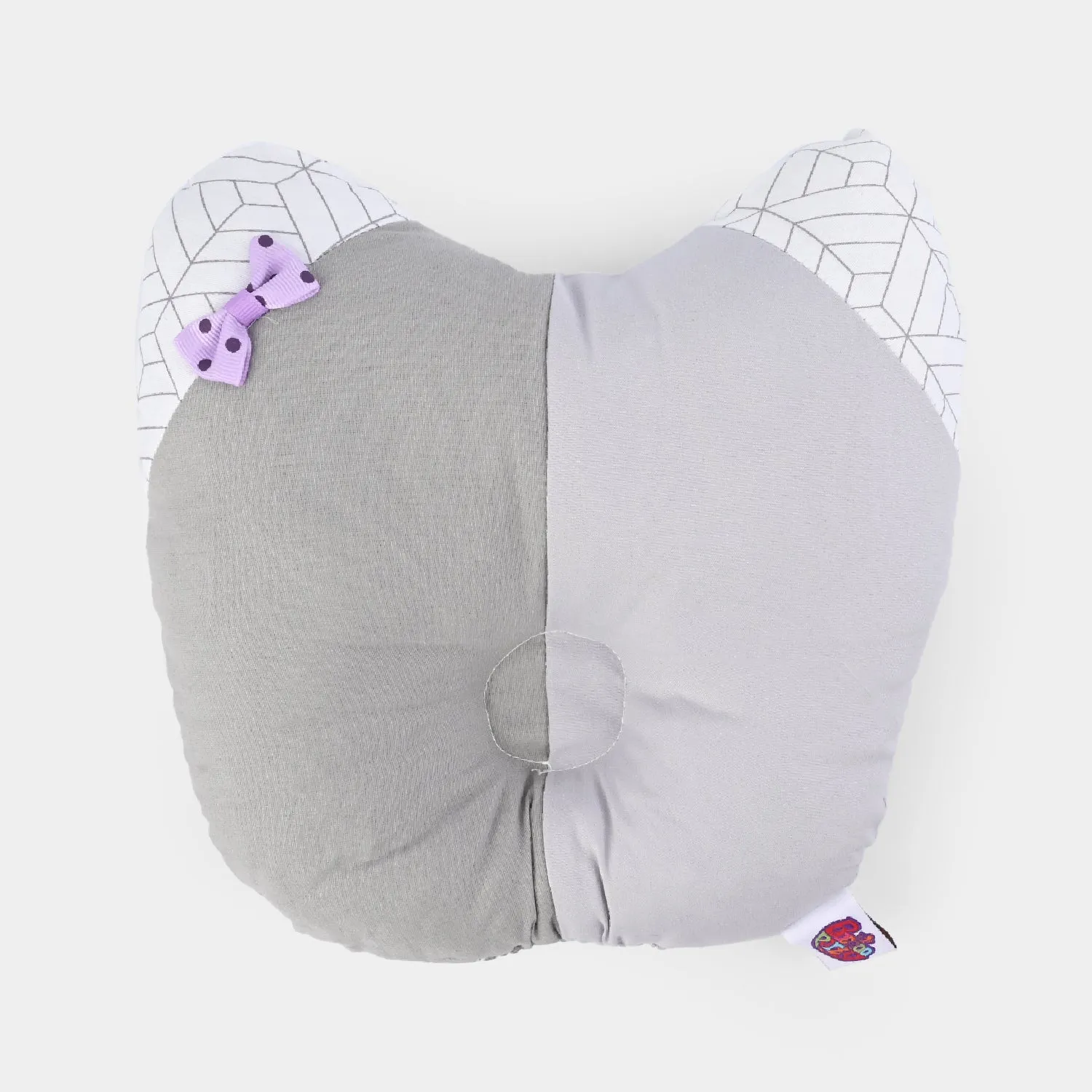 Baby Round Ear Pillow | Light Gray