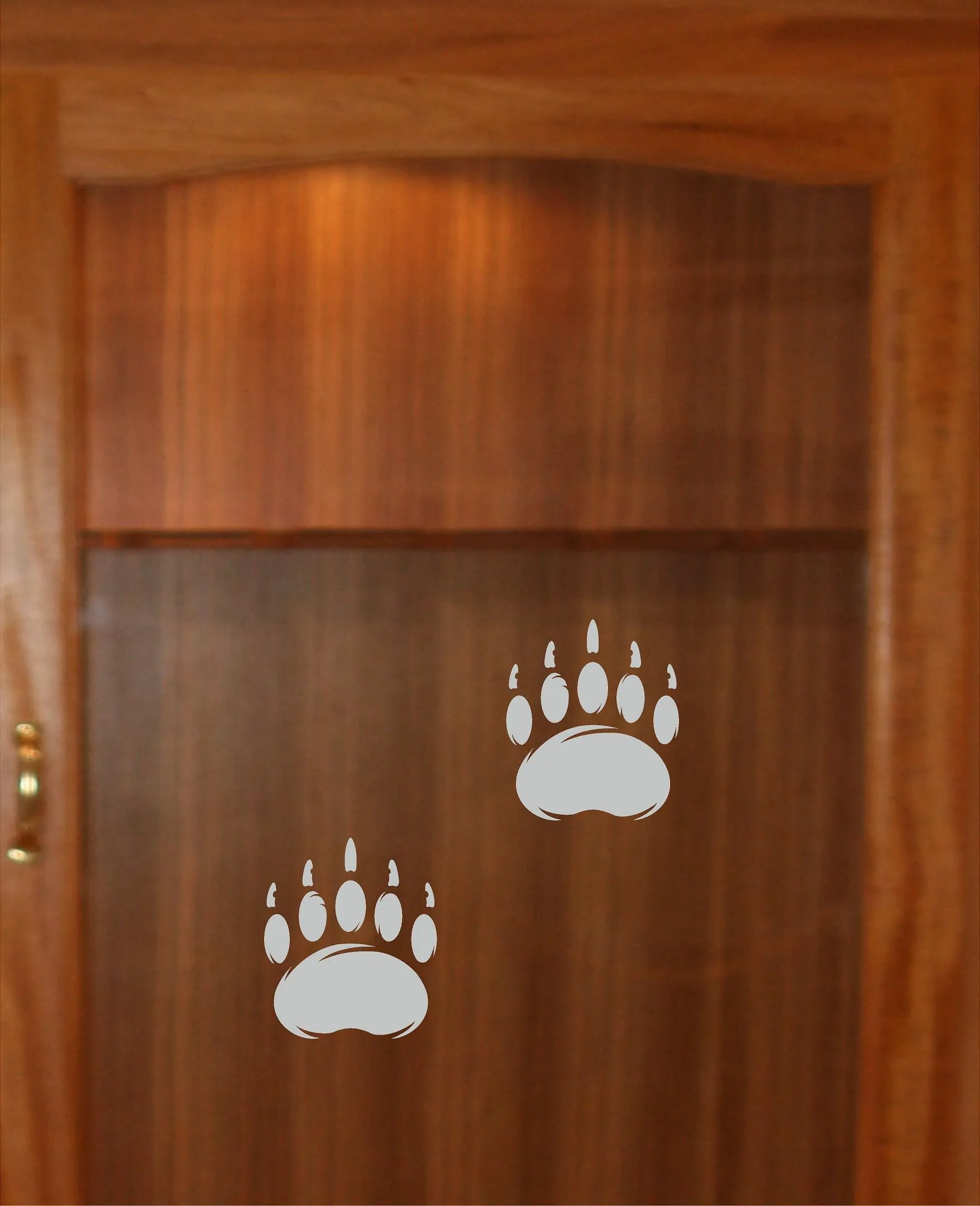 Bear Paws Glass Vinyl Decal Ducks Hunting Entry Way Cabinet Stickers