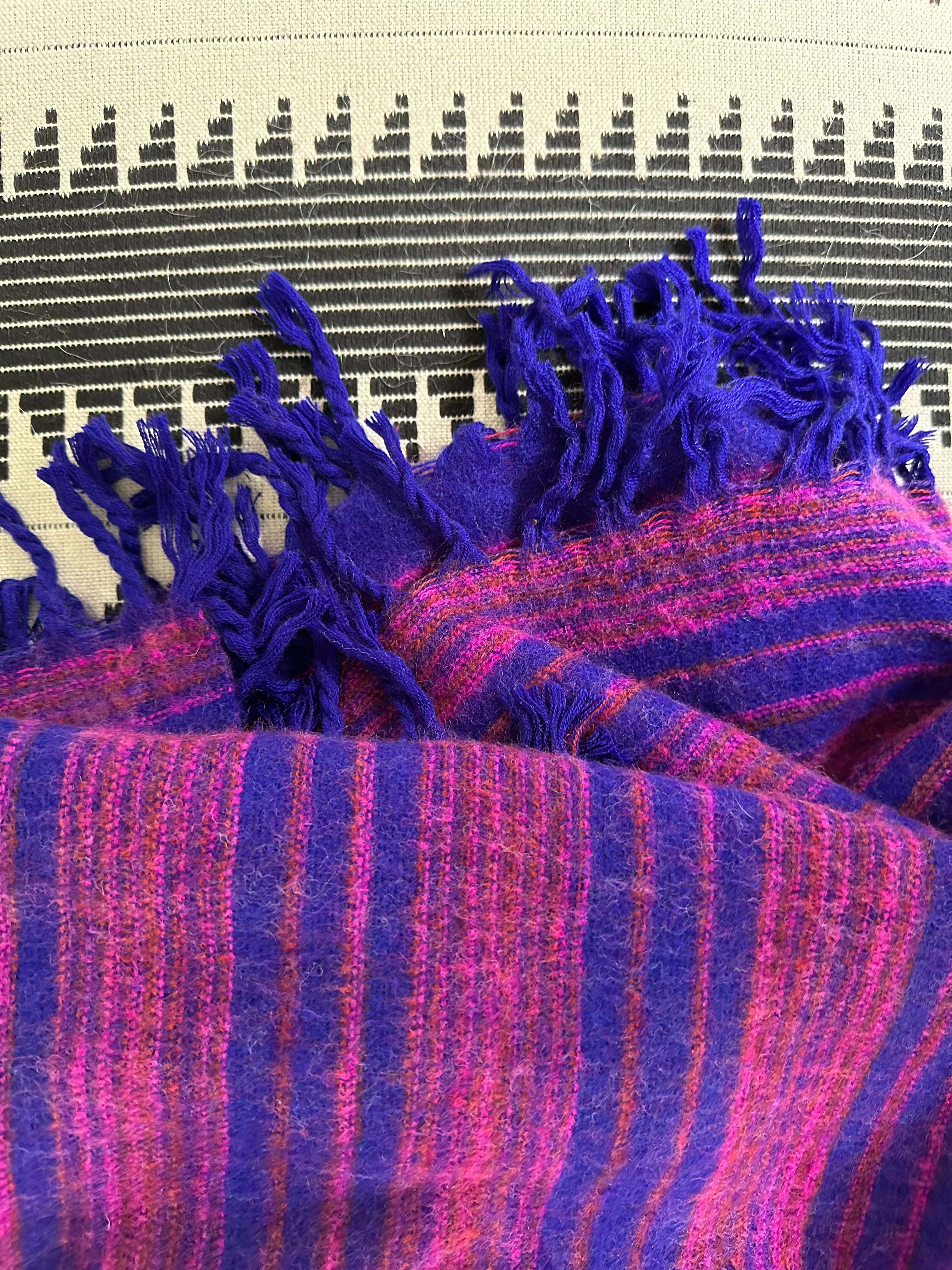 Bonfire Blanket in Purple | Blanket Throws I Wool Blanket | Throw Gifts | Blanket Gift