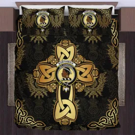 Borthwick Clan Bedding Sets Gold Thistle Celtic Style