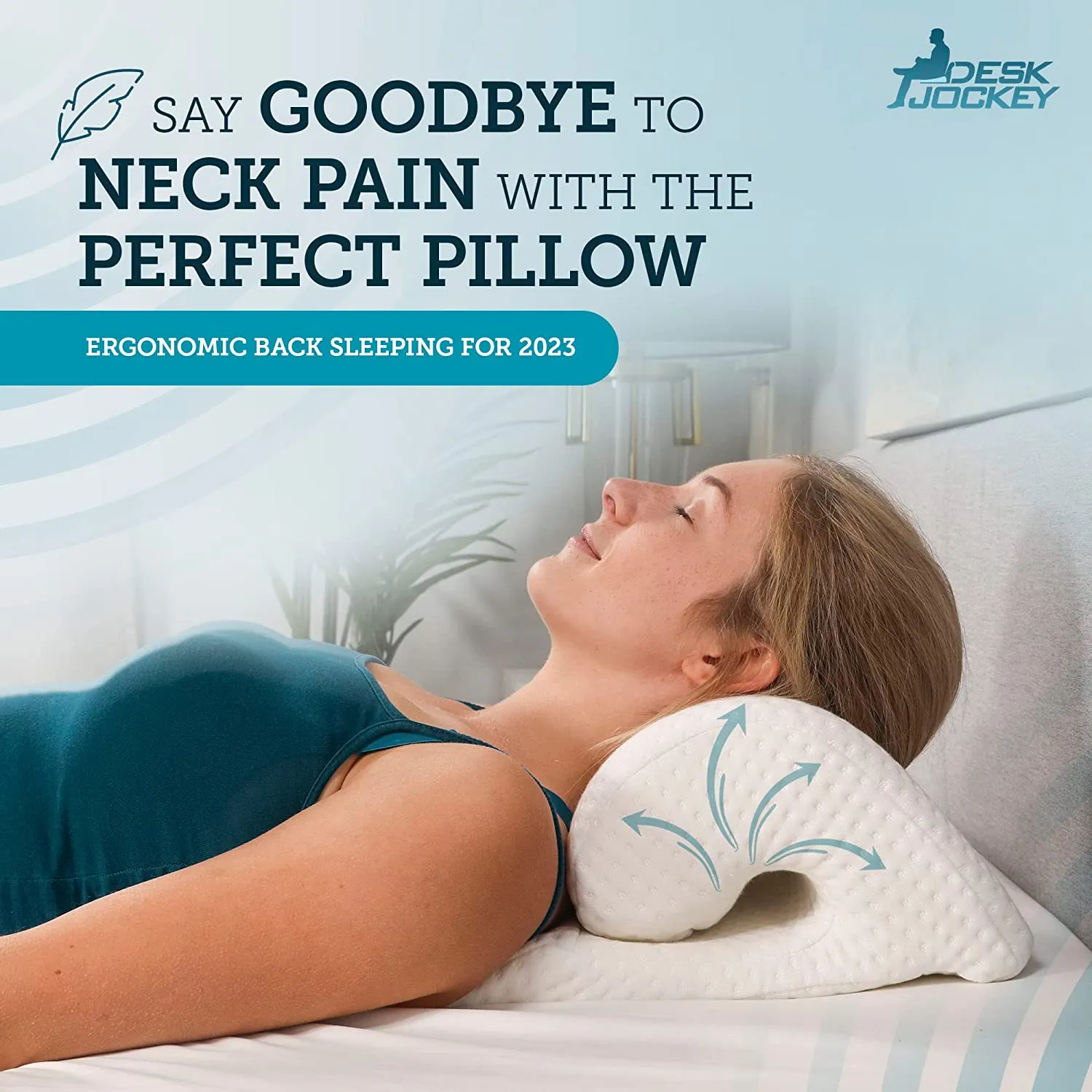 Comfortable Orthopedic Cervical Neck Pillow for Pain Relief, Ideal for Back and Side Sleepers