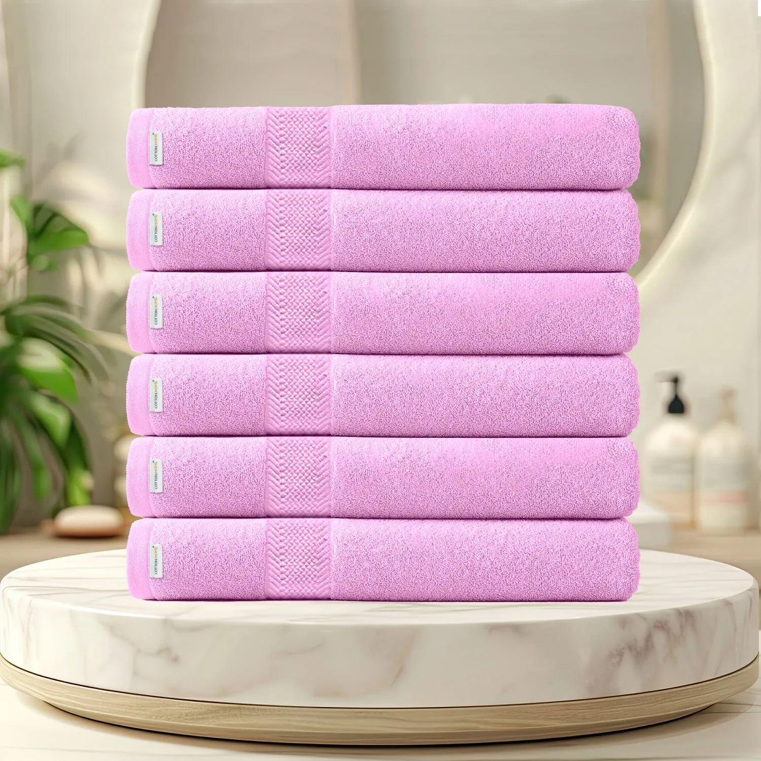 Cotton Bath Sheet 100x150 CM 6 Piece Set-Soft Feel, Quick Dry, Highly Absorbent Durable Towels