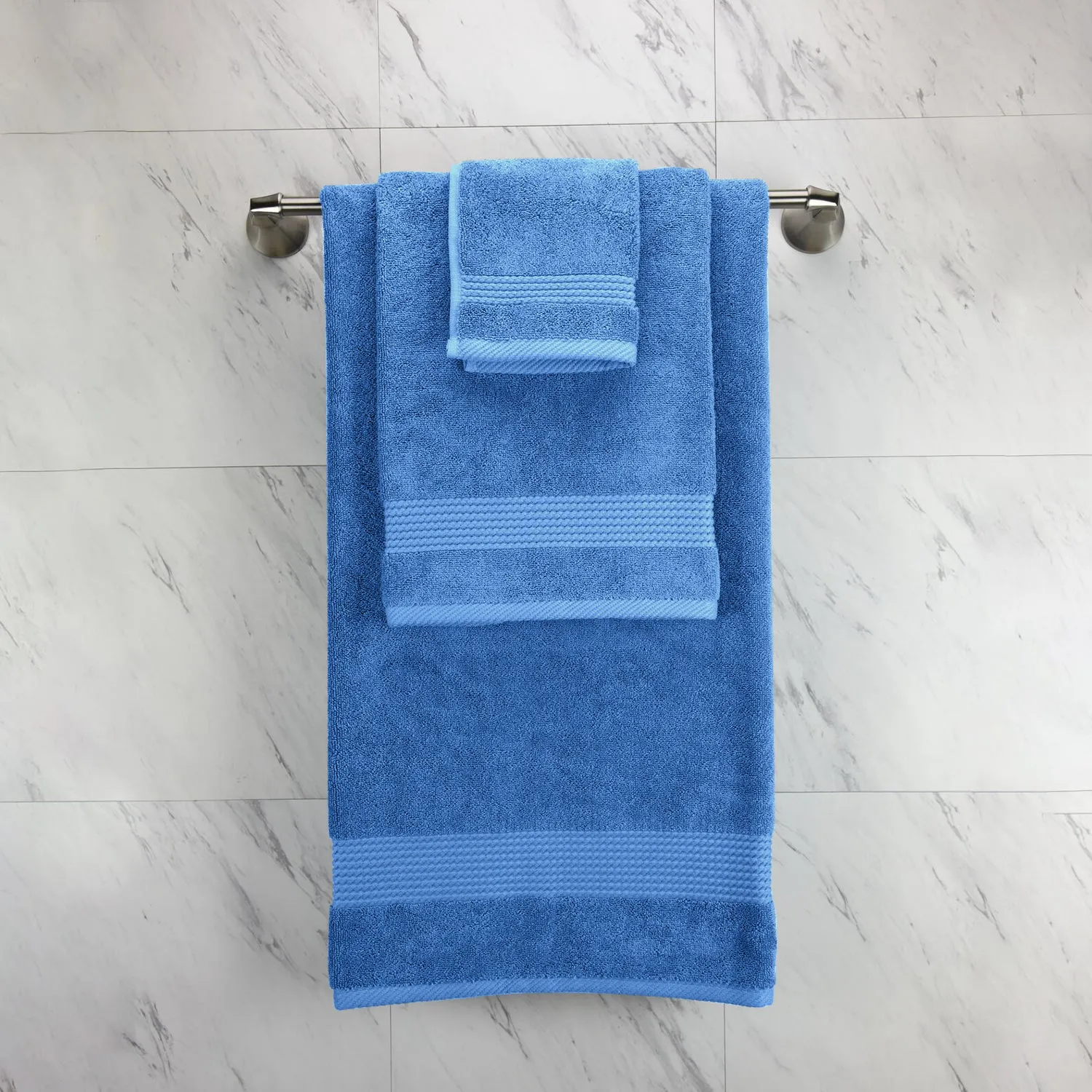 Cotton Home Ultimate Towel Collection - 4 Piece Bundle Blue