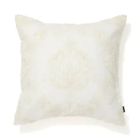 Emb Ornament H Cushion Cover 450 X 450 White