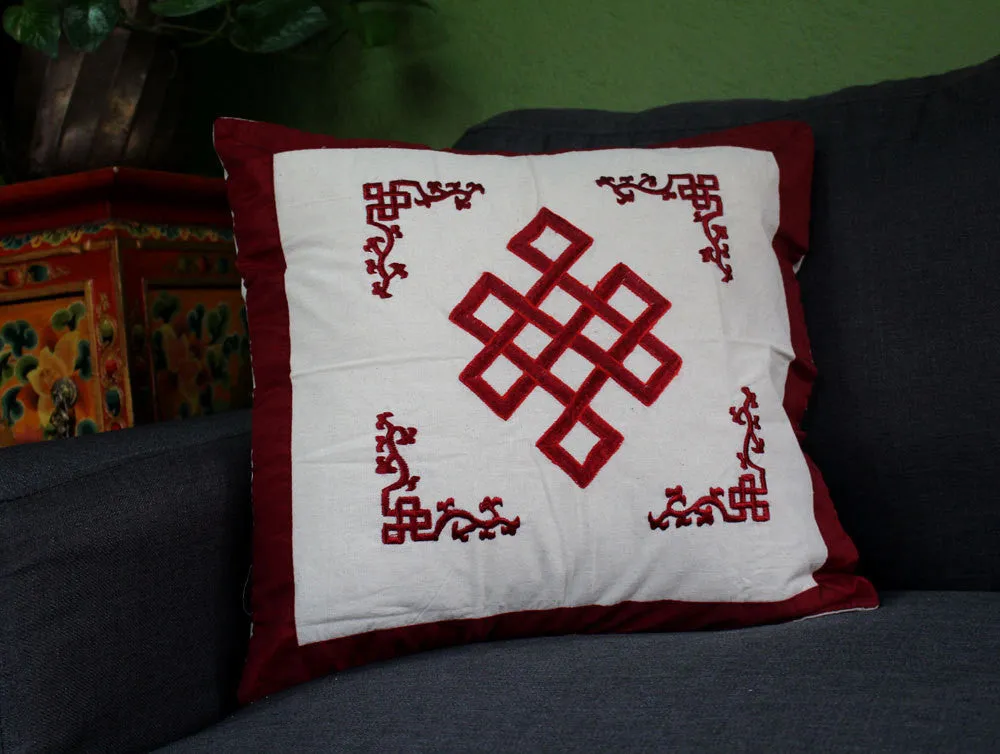 Endless Knot Cotton Pillow Covers