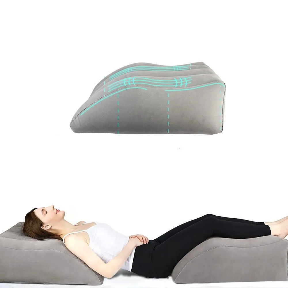 Ergonomic Inflatable Leg Pillow - Comfort Leg Pillows Improve Circulation, Use for Relax Muscles & Comfort Swelling, Pregnant, Surgery and Injury