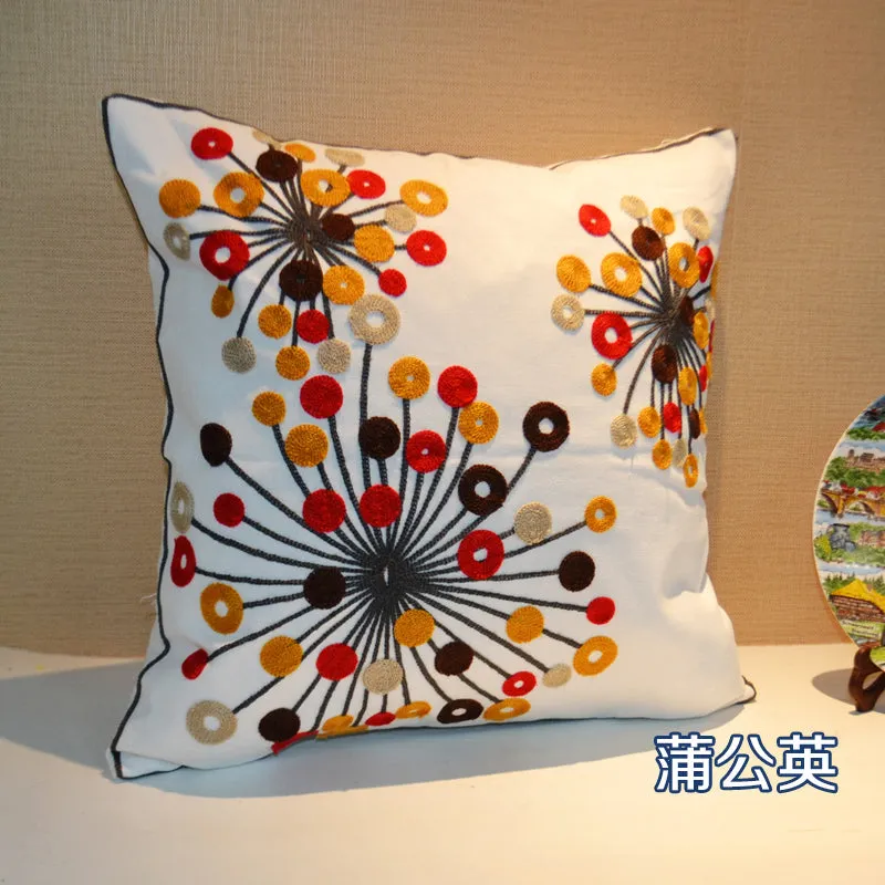 Ethnic style embroidered throw pillows sofa cushions  cushions pillow covers, no core