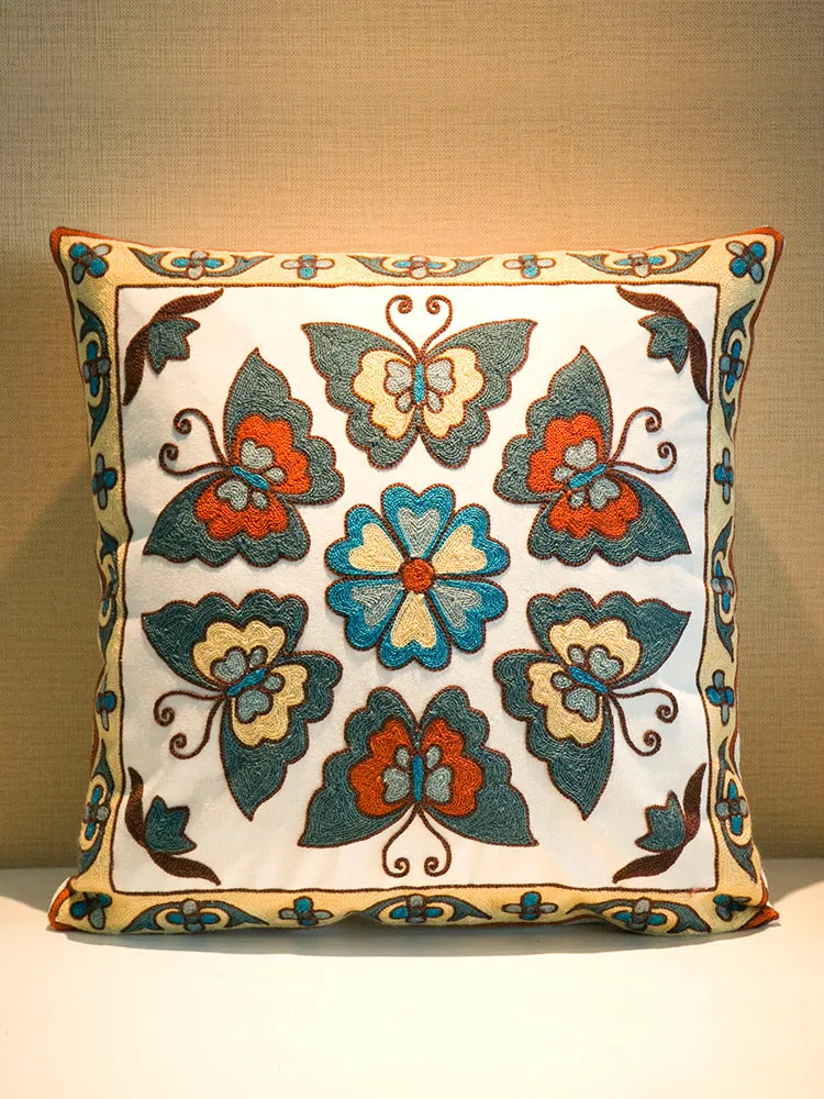 Ethnic style embroidered throw pillows sofa cushions  cushions pillow covers, no core