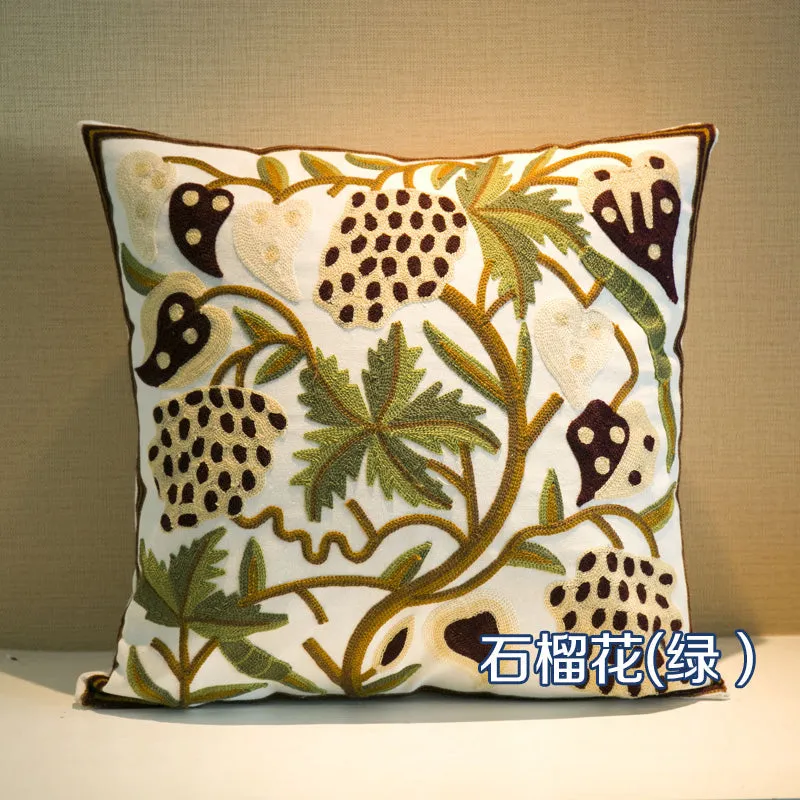 Ethnic style embroidered throw pillows sofa cushions  cushions pillow covers, no core