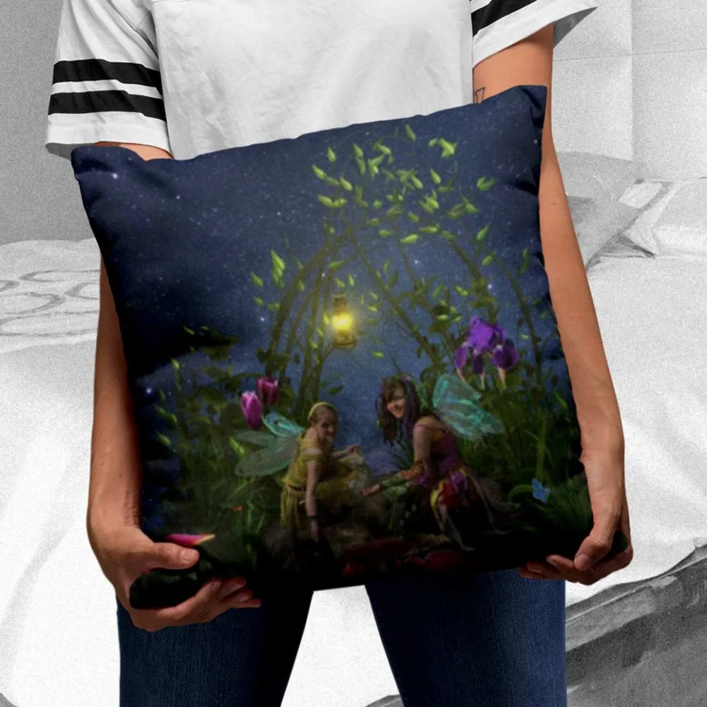 Fairy forest designs cushion cover