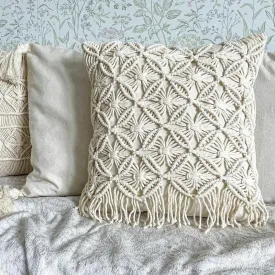 Fiona Macrame Tie Cushion Cover