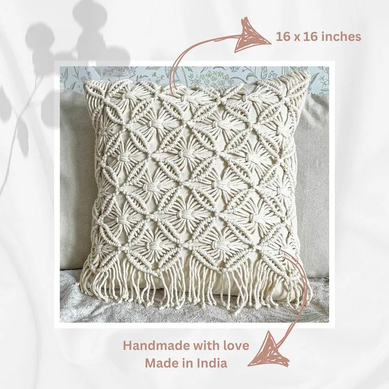 Fiona Macrame Tie Cushion Cover