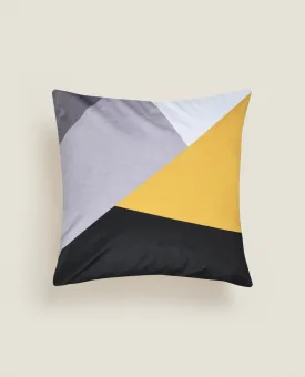 Geometric Amber Cushion Cover