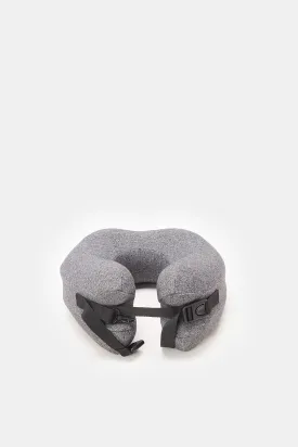 Grey Memory Foam Neck Pillow