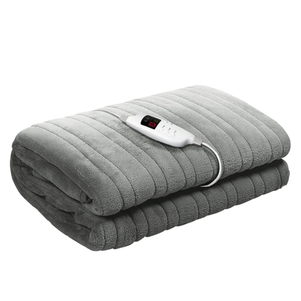 High-Density Fleece Heated Throw Rug, 12-Hour Timer - Giselle Bedding