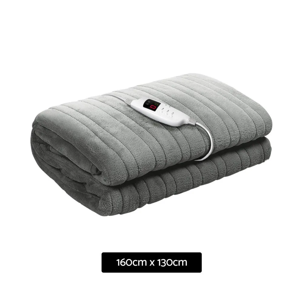 High-Density Fleece Heated Throw Rug, 12-Hour Timer - Giselle Bedding