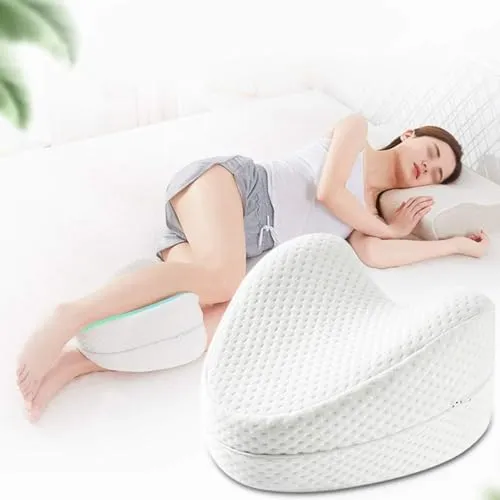 HomeHive Memory Foam Pillow Neck & Shoulder Lumbar Pain Relief Contour Cervical Super Soft & Fluffy-PO1(S_K_E_20022036_Off White)