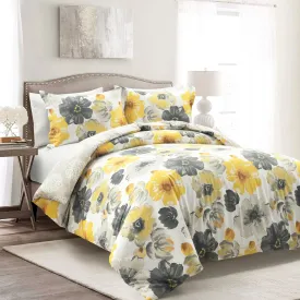 Leah Reversible Cotton Duvet Cover 3 Piece Set