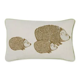 Little Hedgehogs Embroidered Decorative Cushion