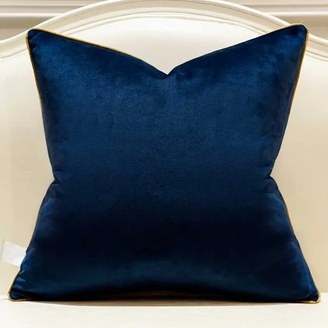 Luxury Blue Cushion Covers Decorative Pillow Cases Appliqu