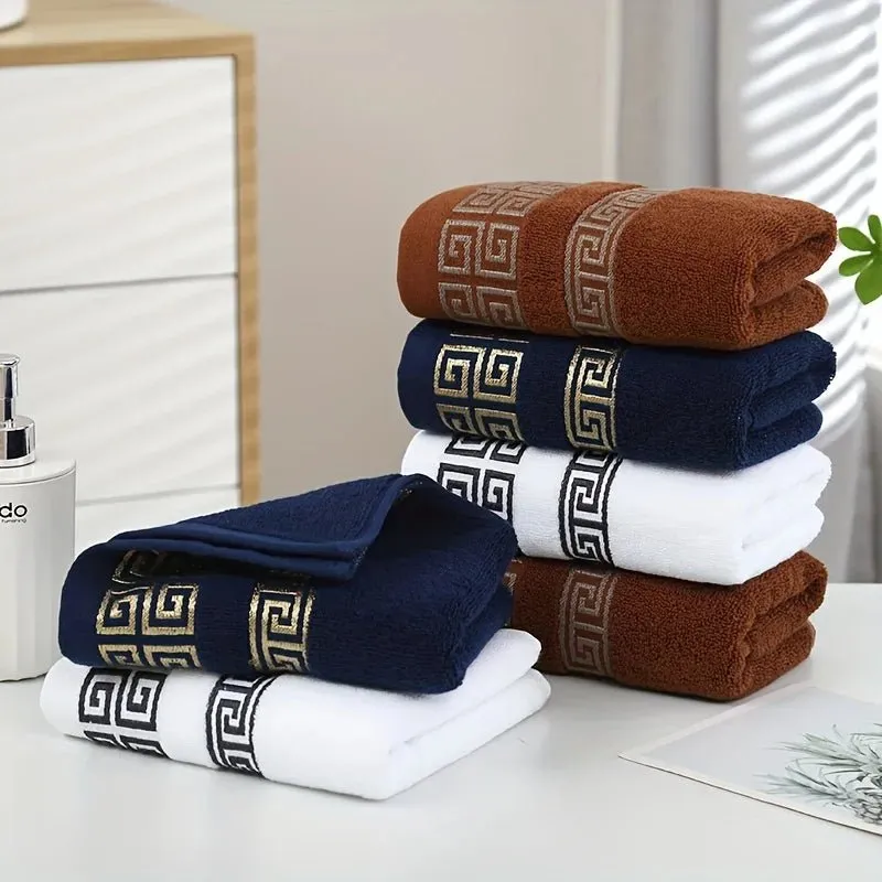 Luxury Cotton Towel Set - 2 Hand & Face Towels, 1 Big Bath Towel