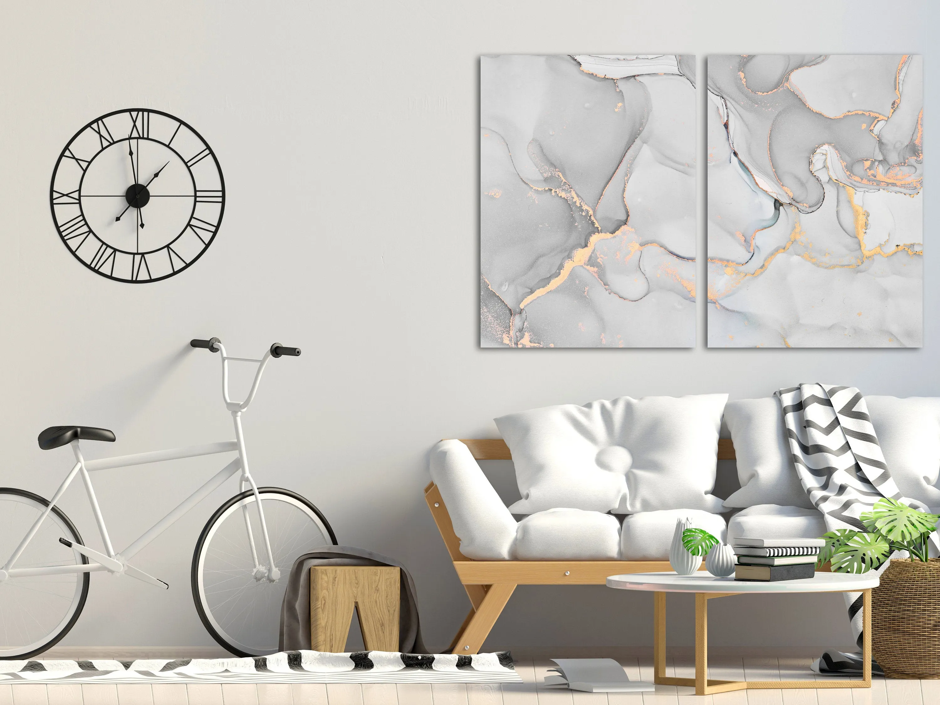 Marble canvas abstract, marble wall decor, white and gold wall art abstract wall art paintings on canvas, multi panel wall art