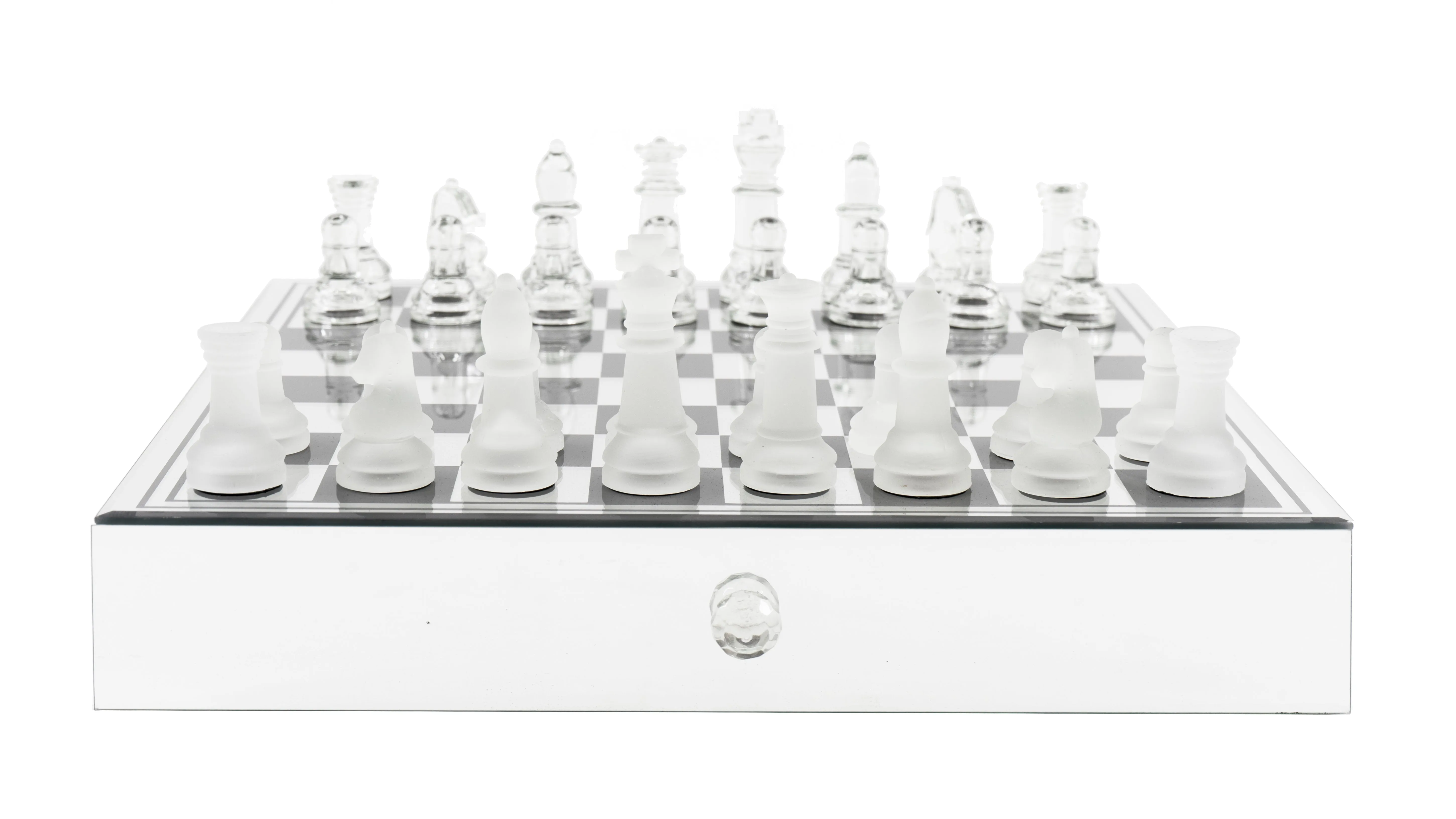 Mirror Glass Chess Board Set