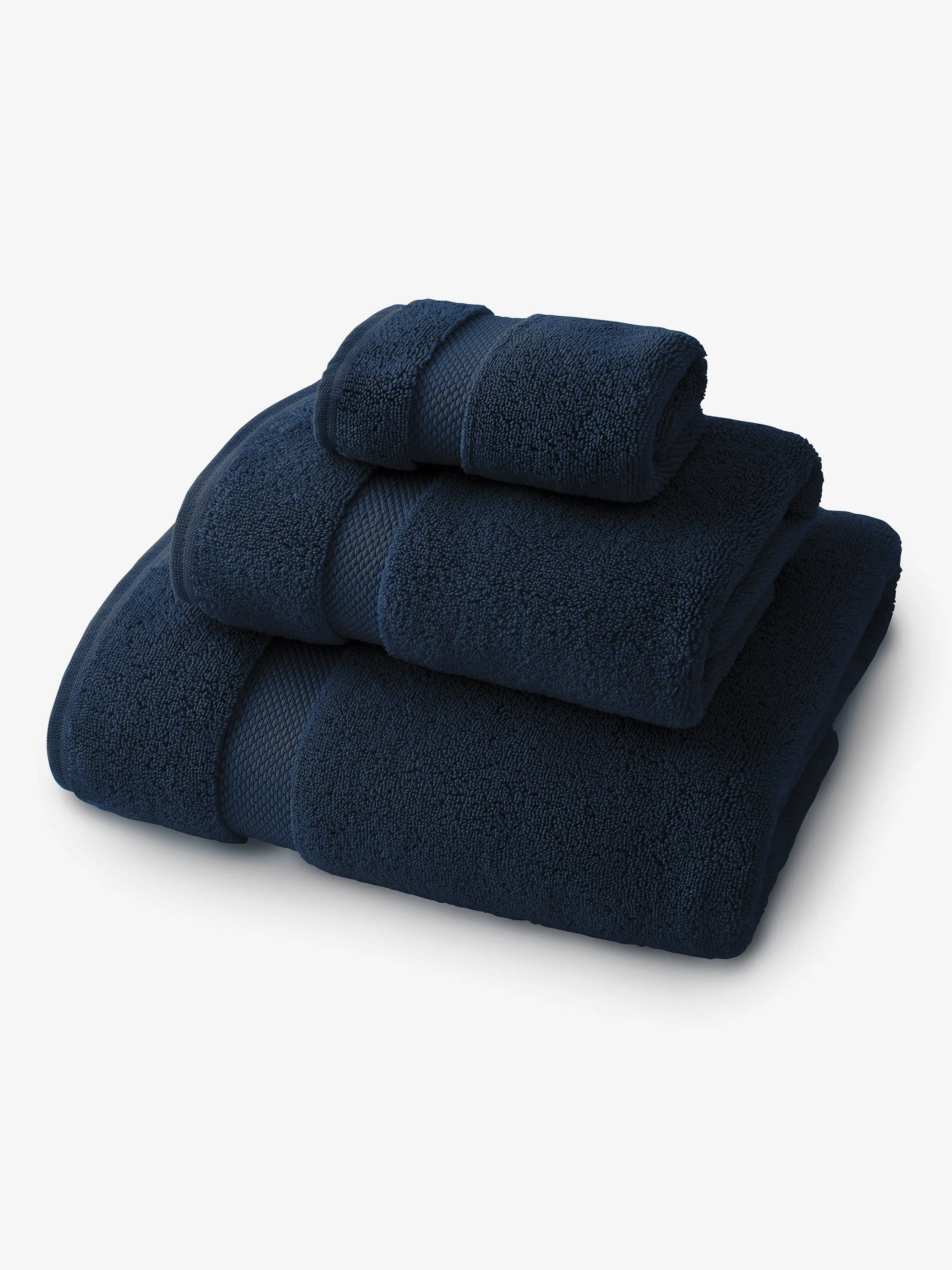 Navy Supima Cotton Bath Towel Set