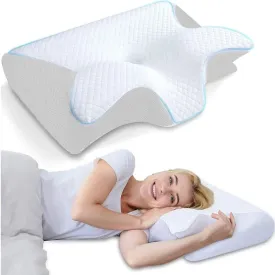 New 2-in-1 Memory Foam Cervical Pillow for Neck Pain and Support