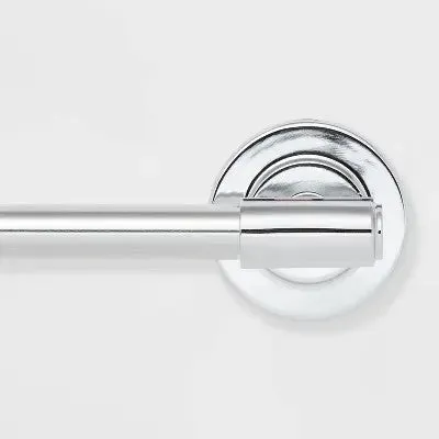 New - 3pc Clean Bath Hardware Set Chrome - Threshold: Includes Towel Ring, Tissue