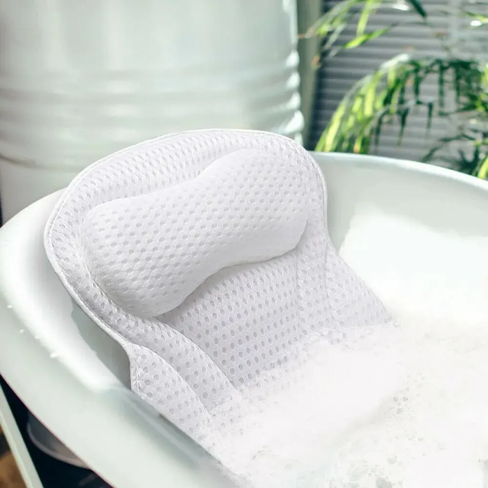 Non-slip Bath Pillow - Ergonomic Spa Pillow with Air Mesh Technology Support Function