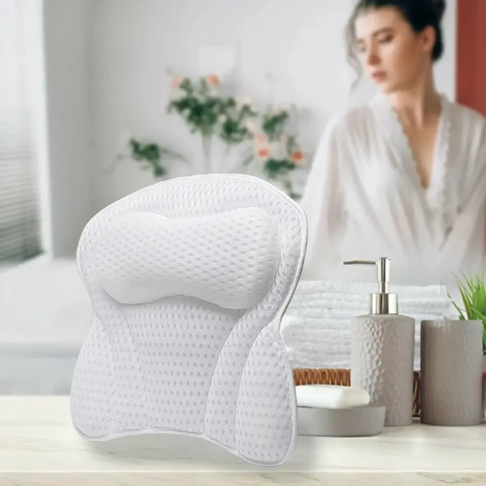 Non-slip Bath Pillow - Ergonomic Spa Pillow with Air Mesh Technology Support Function