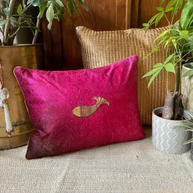 Ornate Machali Embroidered Cushion